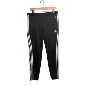 Adidas Climacool Soccer Training Pants Mens Large Black White Stripe Track Pants